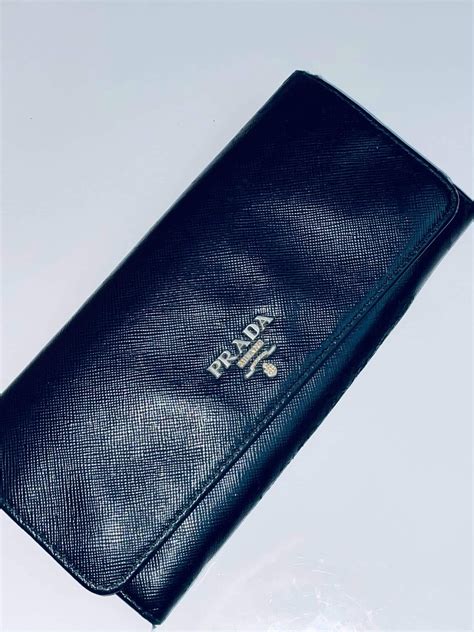 prada embellished wallet|authentic Prada wallet.